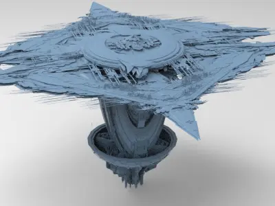 Sci Fi Locust hive Queen roof 3D model
