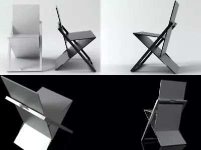 Isis folding chair that folds 3D model