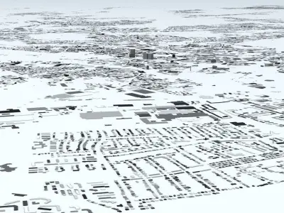 Hannover Streets and Buildings 3D model