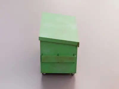 Dumpster Lowpoly Highly Detailed Texture Low-poly 3D model