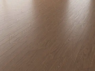 Parquet Oak Black Walnut Firestop set 6 3D model