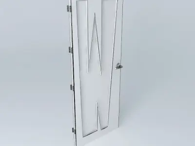3D grey door Free 3D model
