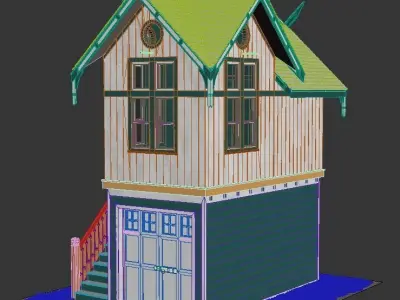Wooden forest house 3D model