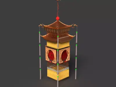 Chinese Palace Lantern  3D model 7
