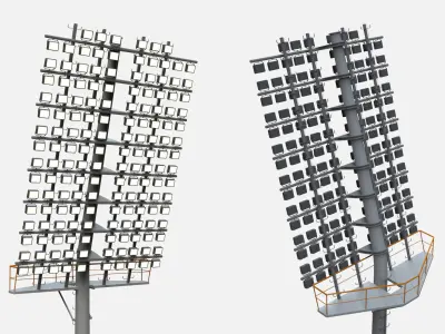floodlight 1 stadium light tower 3D model