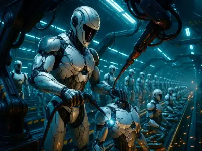 White Robot Low-poly 3D model