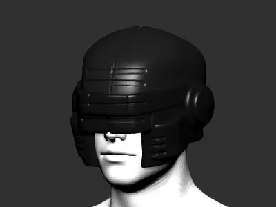 helmet high poly sculpt 3d printable ver 7 3D model 3D model 57