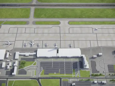Yekaterinburg - Koltsovo Airport - SVX Low-poly 3D model