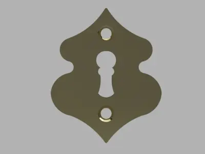 Gothic Cathedral Escutcheon Plate 3D model