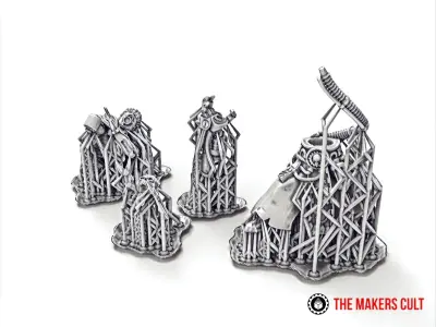 Dark Techno - Female Cybertechnic priest 3D print model