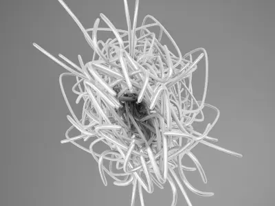 Spaghetti Lamp HD 3D model