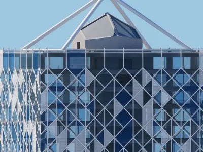 Futuristic Skyscraper A 3D model