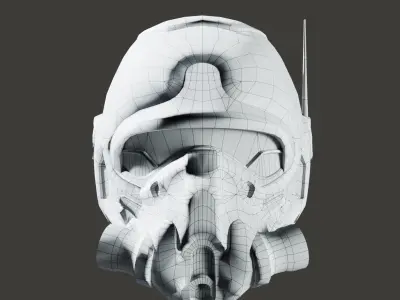 SciFi Helmet ver4 Low-poly 3D model