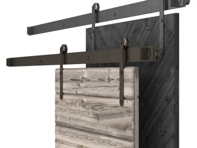 barn doors 01 3D model
