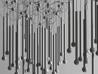 A -Tube Nano Ceiling Pendant Bronze 3D model