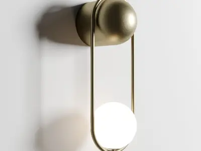 Matthew McCormick Mila Sconce wall light Low-poly 3D model