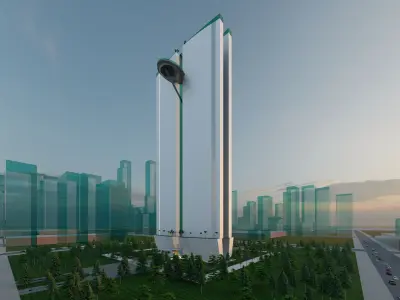 Modern Skyscraper 3D Model 3D model