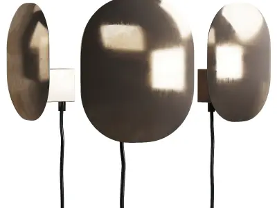 318 lighting fixtures 25 101 copenhagen Clam Wall Lamp 3D model