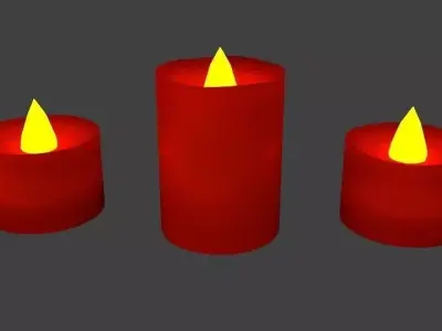 Candle led candles 3D model
