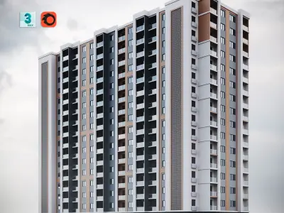 Residential Building 001 3D model