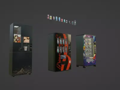 Vending Machine Low-poly 3D model