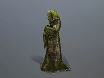 old statue Low-poly 3D model
