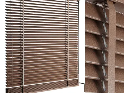 Leather blinds 120 cm Low-poly 3D model