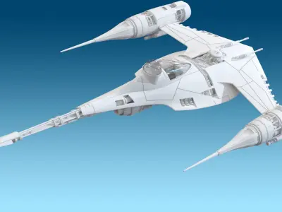 Star Wars Mandolarian N1 Hot Rod Naboo fighter  3D print model
