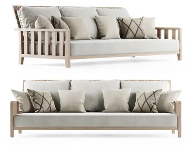 Three-seater garden sofa  3D model