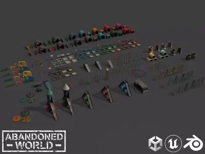 Playground Props Pack Low-poly 3D model