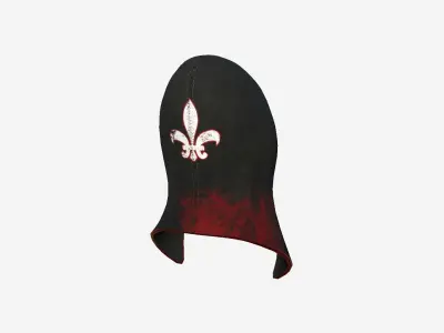 Assassin Mask A04 Red Blood - Character Design Fashion Low-poly 3D model