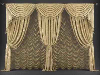 Curtain 3D model 341 Low-poly 3D model