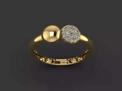 Women Wedding Engagement Ring 70 3D print model