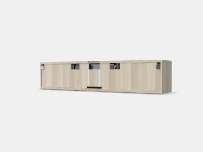 BESTA TV bench with doors 26 Low-poly 3D model