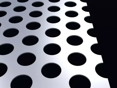 Perforated panel with 38 percent opening 25O100 3D model
