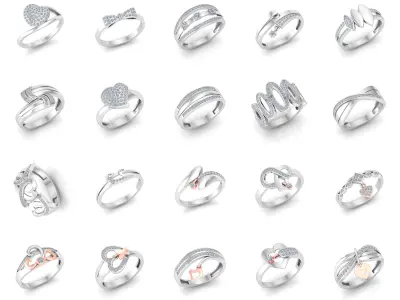 86 Ultra light Wt minimalist Women Ring Stl  3D Model Collection 3D print model