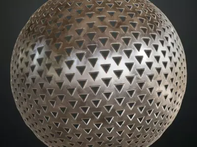 Shiny Metal Pattern PBR Seamless Texture