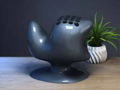 minimal modern pen holder Cyborg pen holde 3D print model