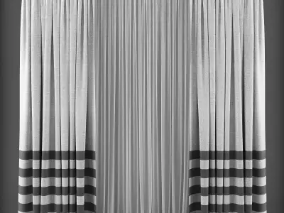 Curtain 3D model 135 Low-poly 3D model
