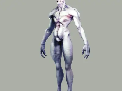 Slimy Alien Low-poly 3D model