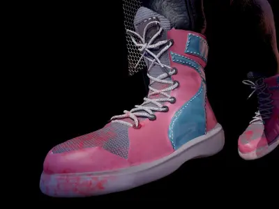 Cyber hunter Low-poly 3D model