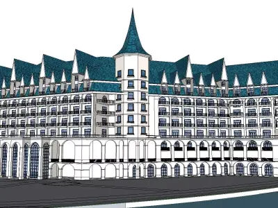 vacation spot-Resort-Fashion Leisure Hotel-0131 3D model