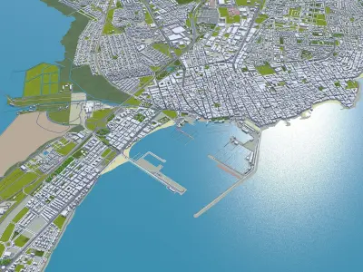 Torrevieja Spain Low-poly 3D model