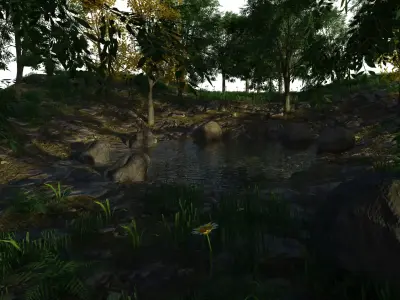 Forest Scene Low-poly 3D model purchase