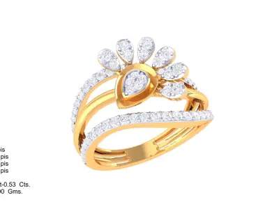  Women Ring MTL 3dm STL OBJ FBX Details 3D print model 90
