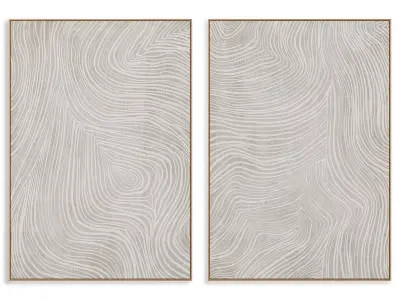 Abstract Painting Frame set 3D model 817