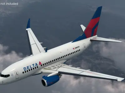  Delta Air Lines Boeing 737-600 with Interior Rigged 