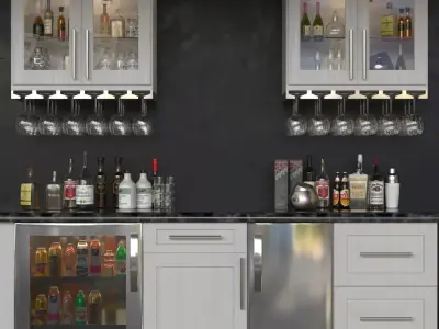 Kitchen and Alcohol 10 3D model