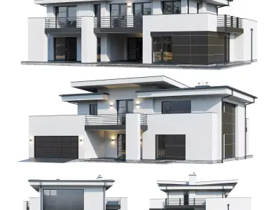 Modern house V96 3D model