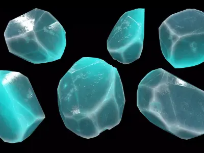 crystal stone Low-poly 3D model